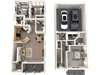 Townhomes at Kyrene Three Bedroom Two Bathroom Floor Plan Townhomes at Kyrene Three Bedroom Two Bathroom Floor Plan